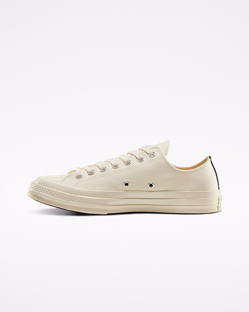 Tenisi Barbati Converse x Comme des Garçons PLAY Chuck 70 Albi Rosii | RO TEKPW475